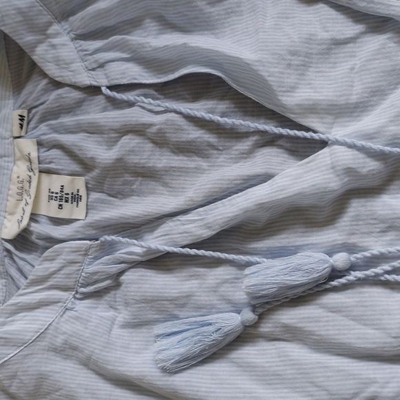 H&M Asymmetrically Embroidered Poet Blouse - Picture 4 of 13